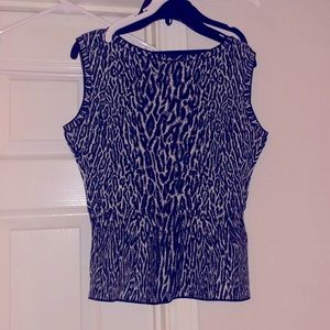 BCBG Leopard Peplum Top